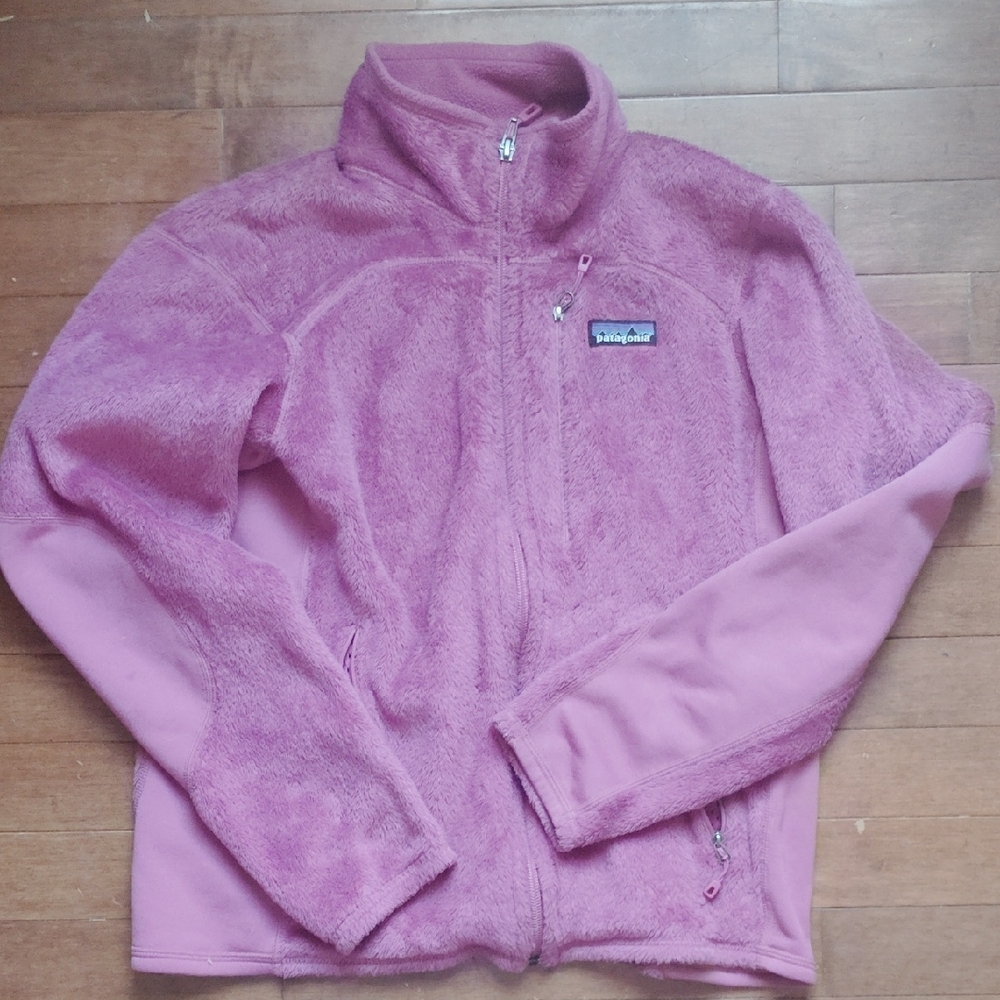 Patagonia Womens Retool Small Fushia Full Zip Fleece Jacket